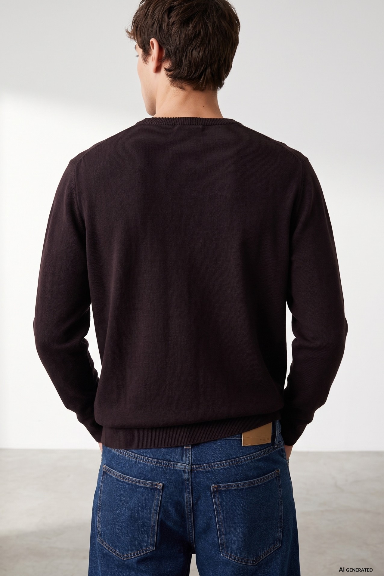 Dark Red Knit Sweater