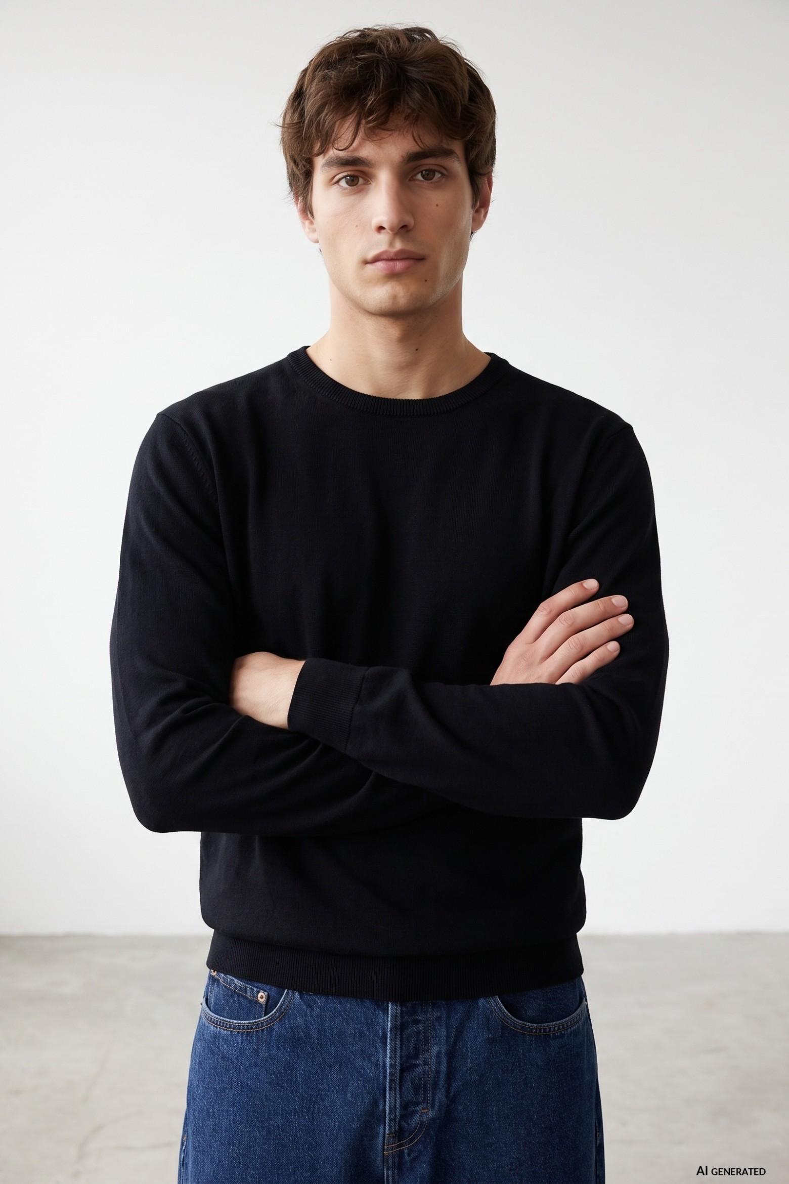 Navy Blue Knit Sweater