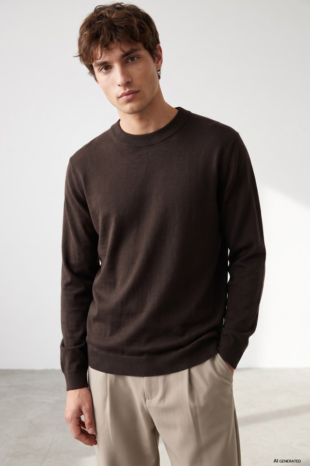 Dark Brown Knit Sweater Dark Brown Knit Sweater