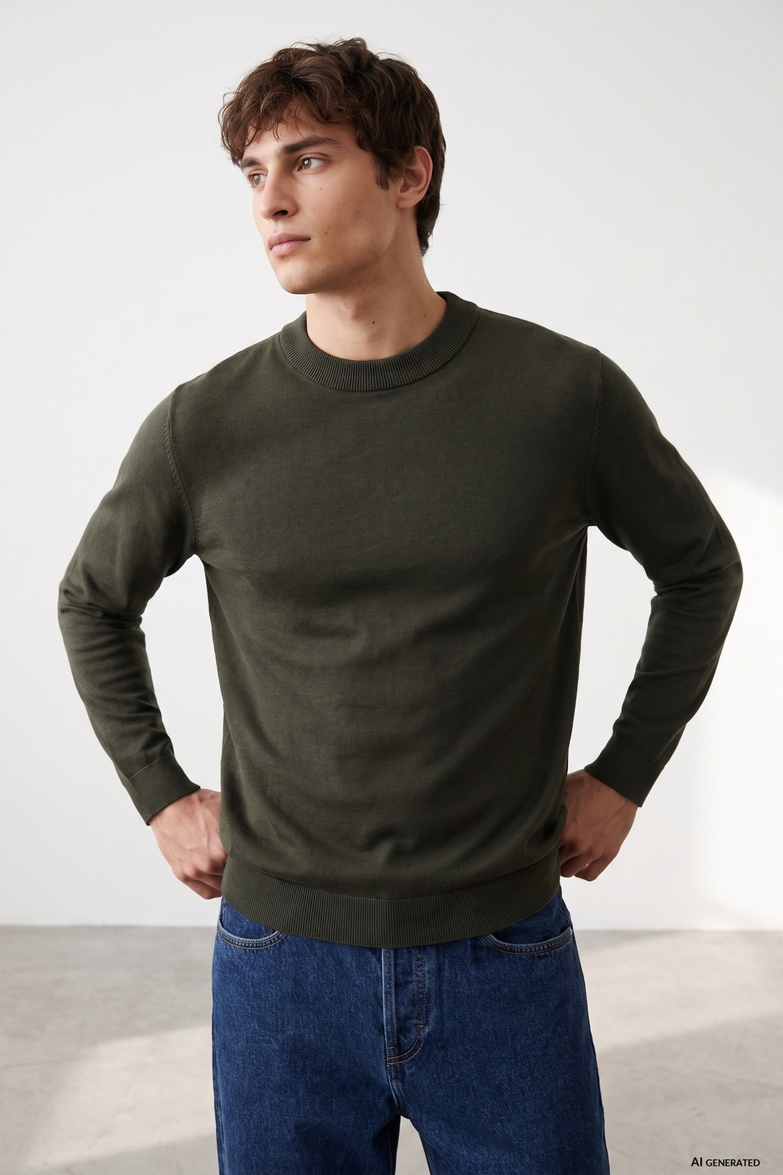 Jersey verde de punto