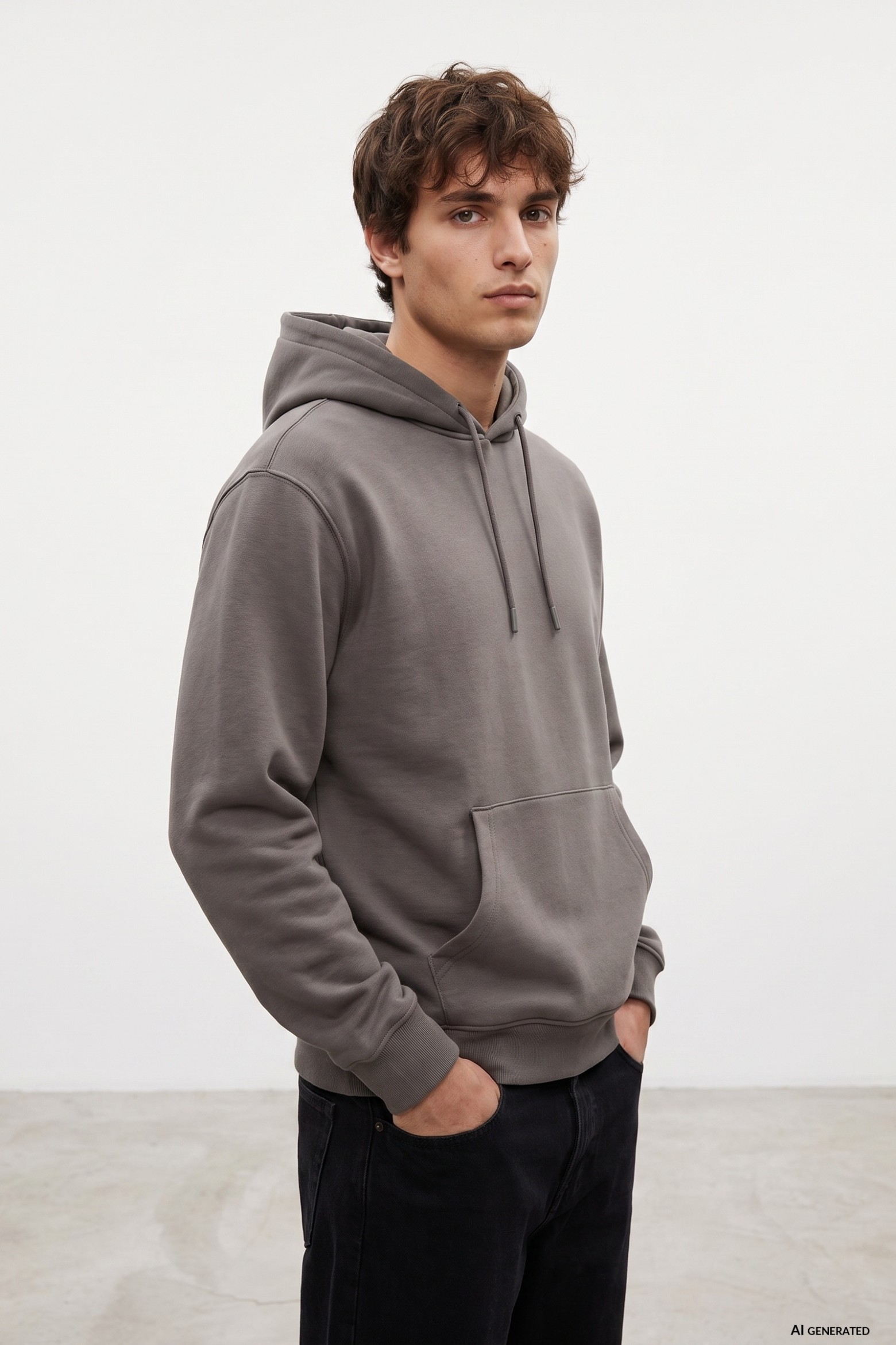 Brown Regular Fit Hoodie
