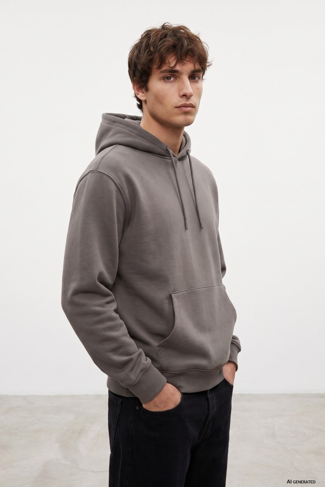 Brown Regular Fit Hoodie