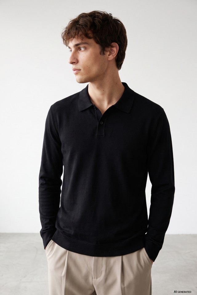 Navy Blue Knit Longsleeve
