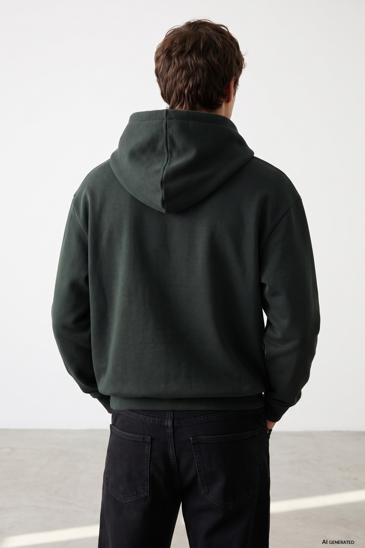 Dark Green Regular Hoodie