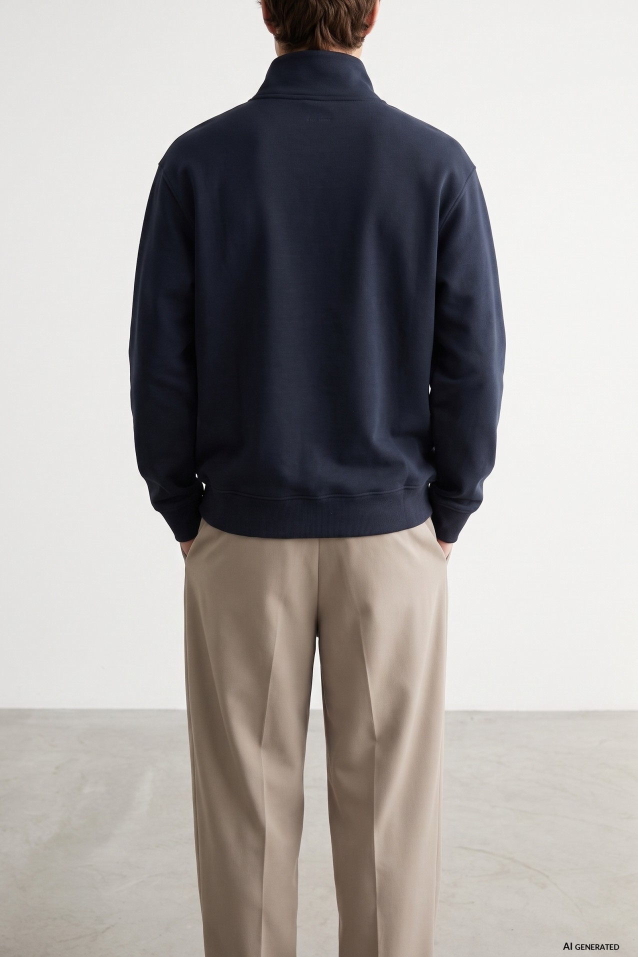 Navy Quarter-Zip Sweatshirt