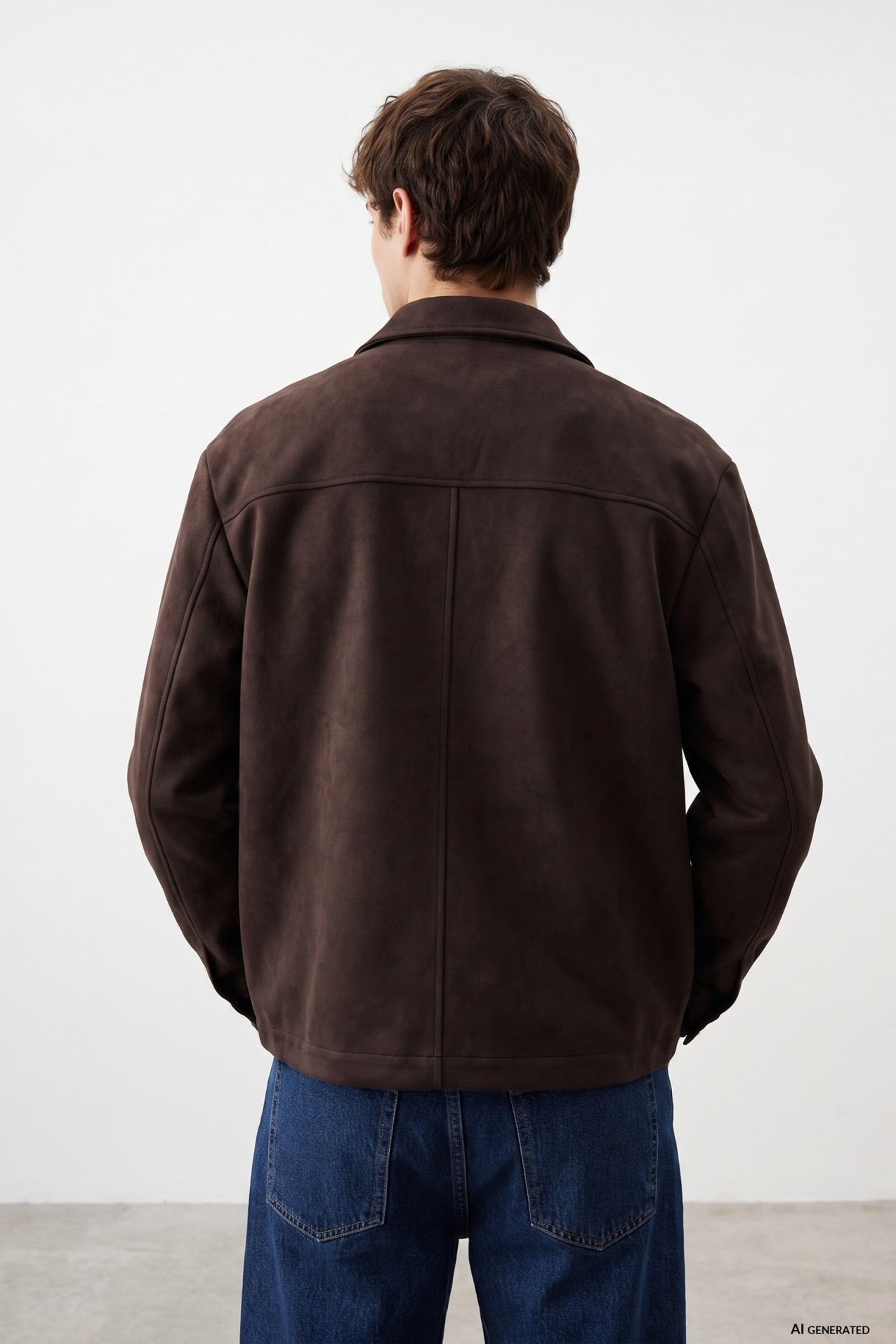 Camisa marr�n relaxed fit