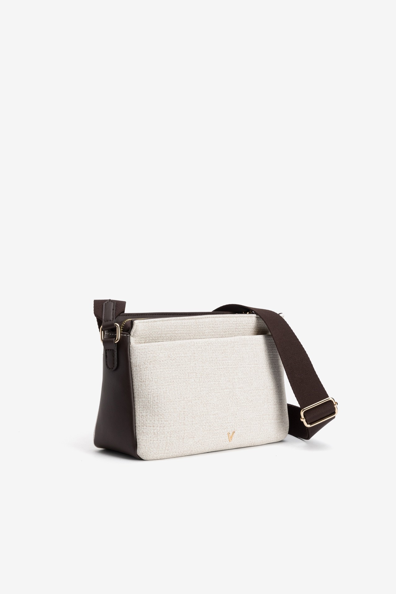 Cartera verde y beige moderna
