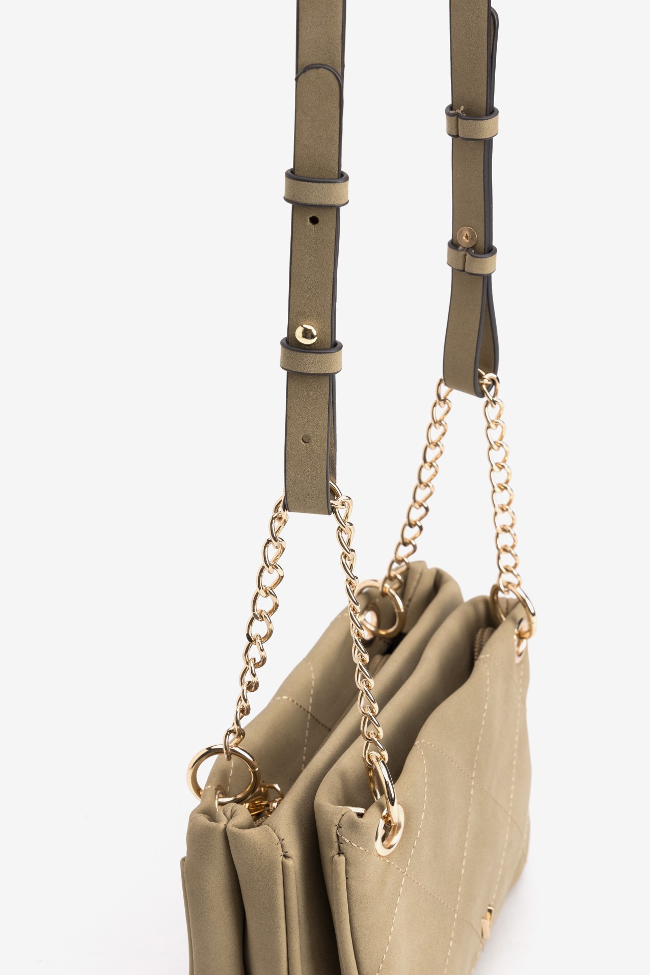 Cartera beige acolchada chic