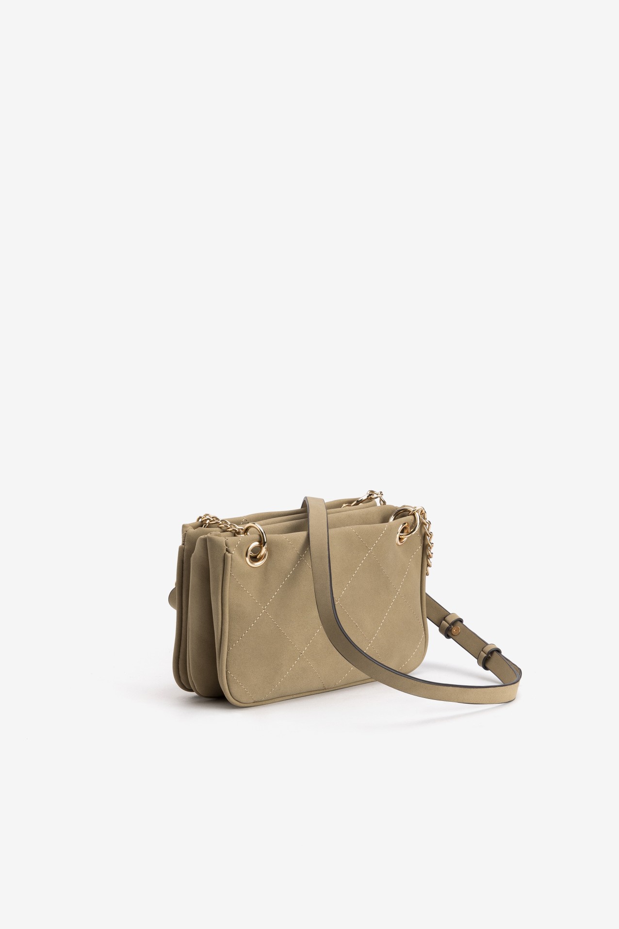 Cartera beige acolchada chic