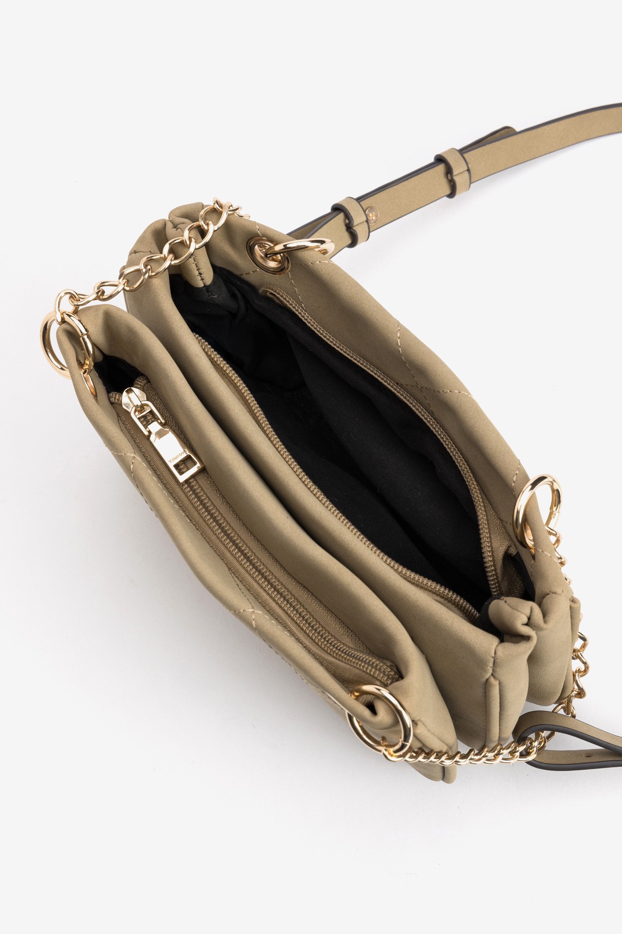 Cartera beige acolchada chic