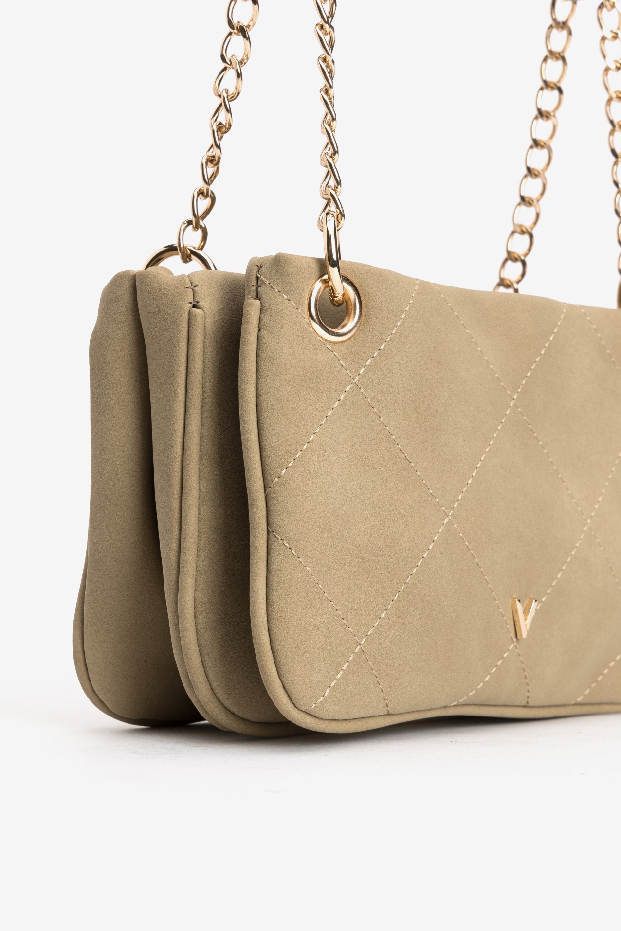 Cartera beige acolchada chic