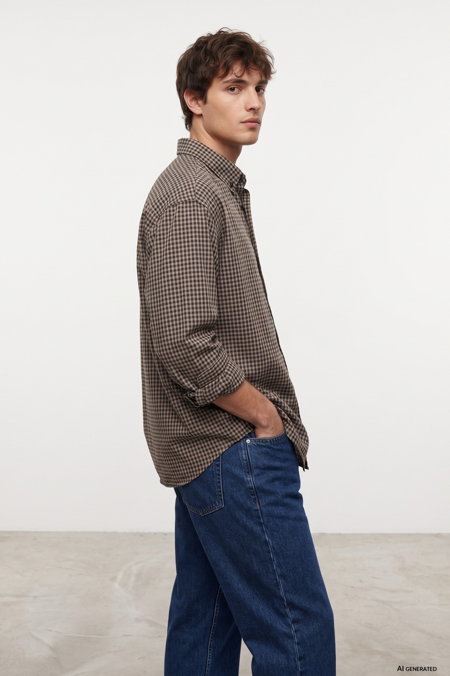 Oversized Black Checked Shirt