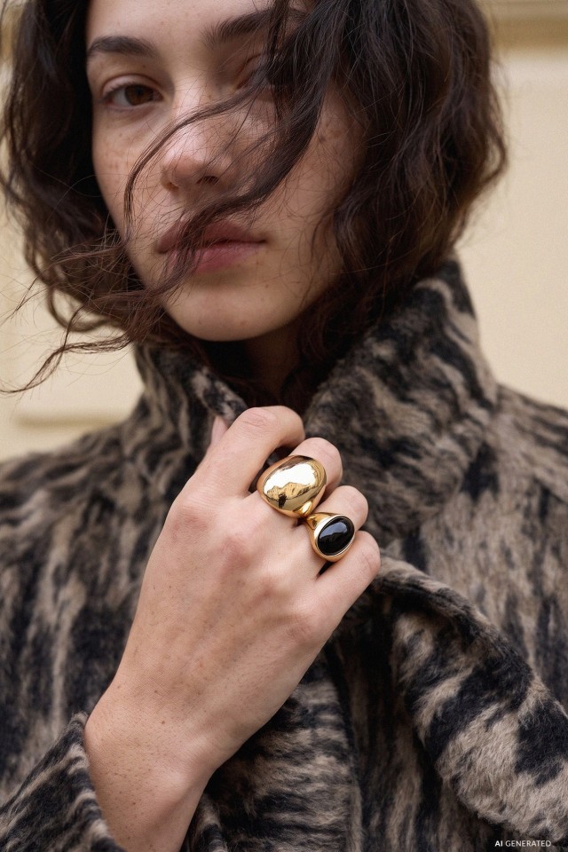 Chunky Gold Ring Set