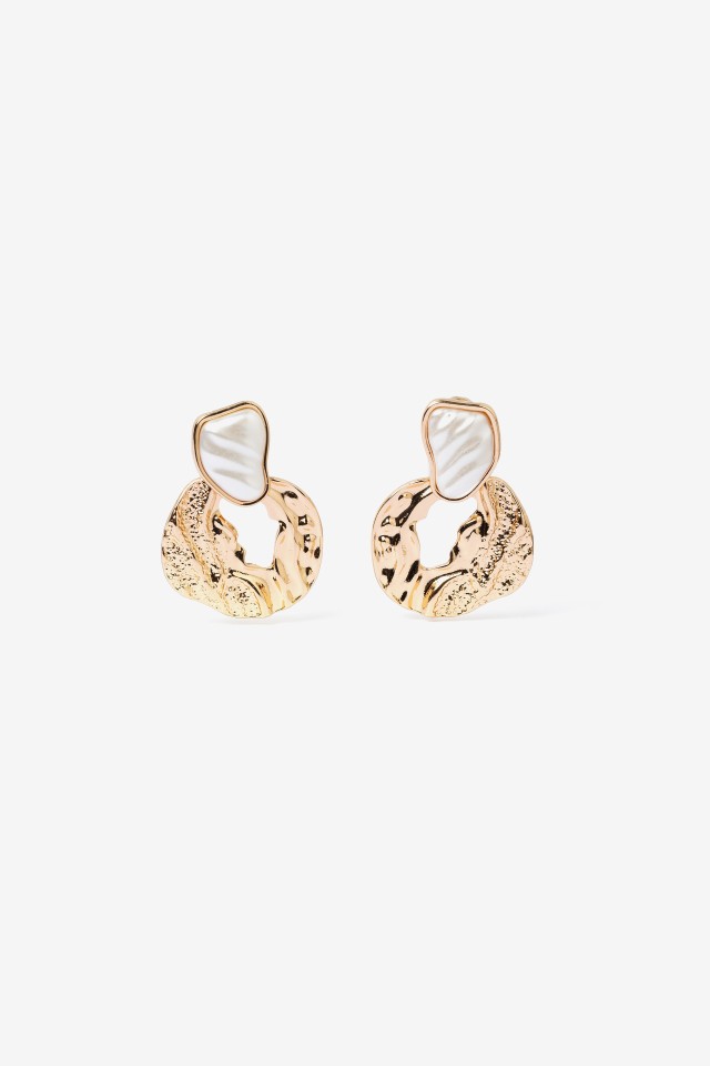 Gold Abstract Statement Earrings