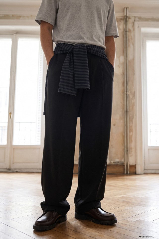Relaxed Black Baggy Trousers Relaxed Black Baggy Trousers