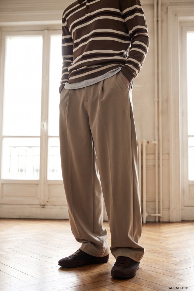 Beige relaxed baggy trousers Beige relaxed baggy trousers