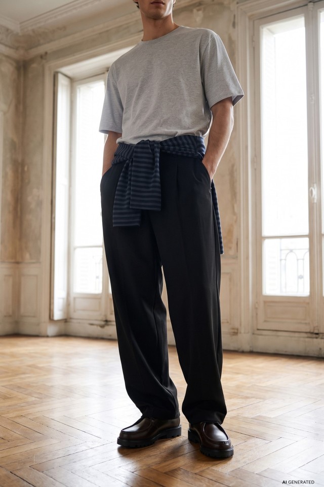 Relaxed Black Baggy Trousers Relaxed Black Baggy Trousers