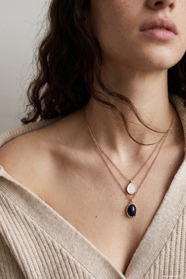 Gold Long Double Necklace