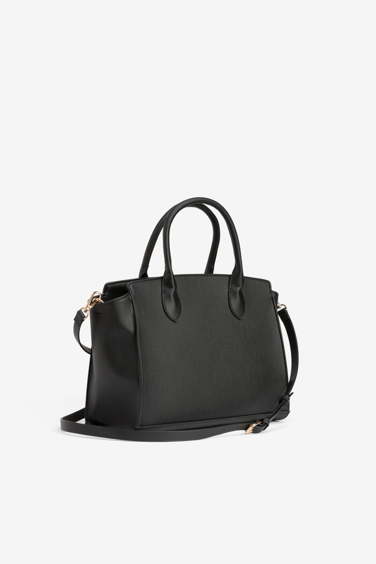 Bolso negro estructurado chic