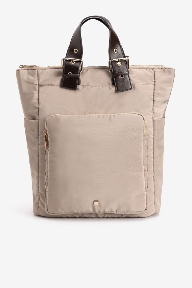 Bolso beige multiposici�n