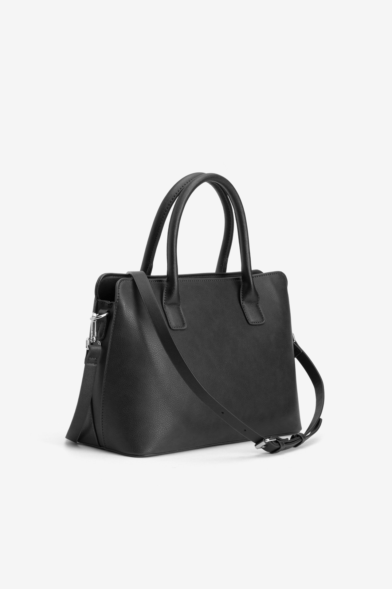 Black Minimal Chunky Handbag