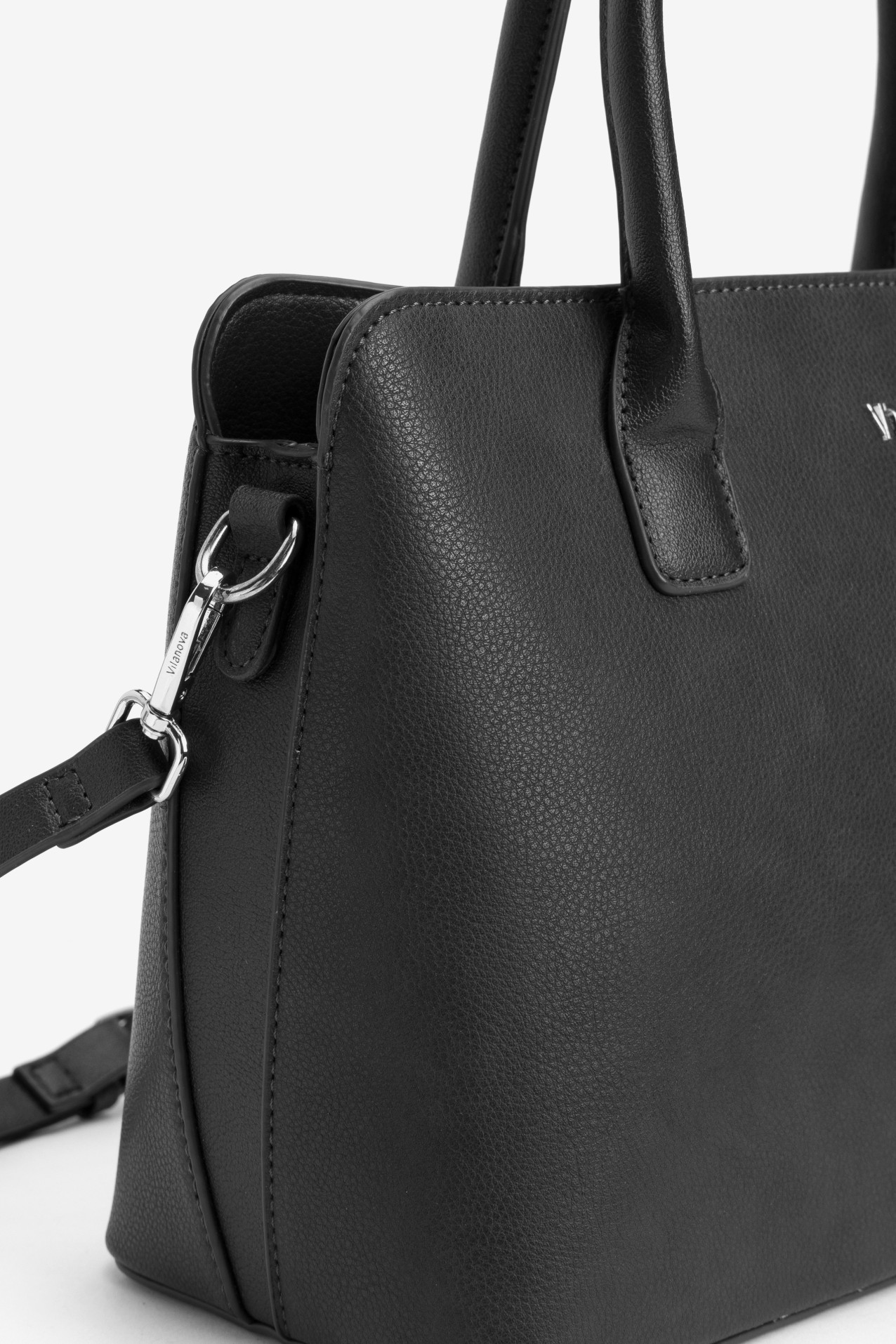 Black Minimal Chunky Handbag