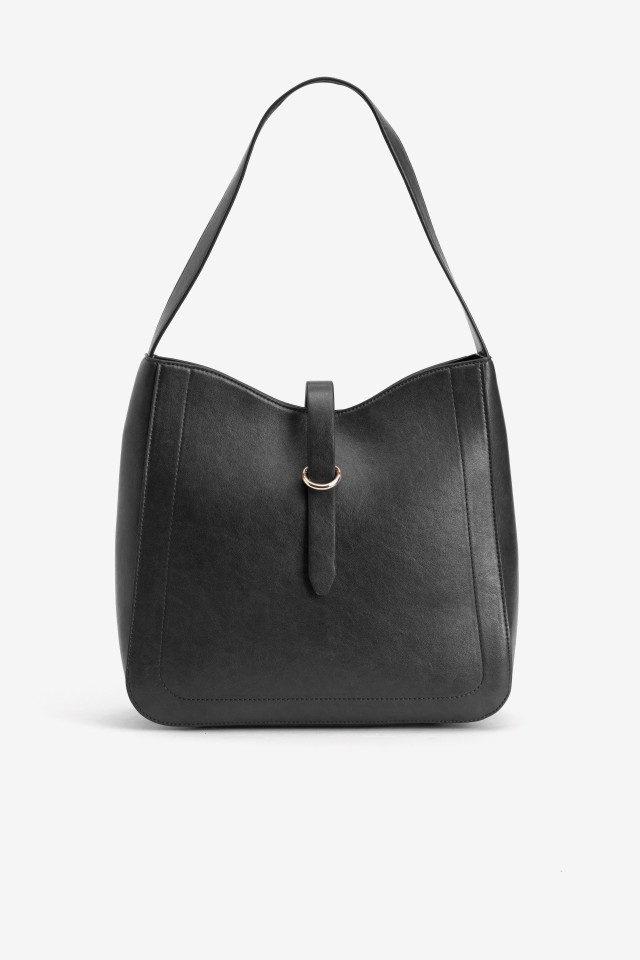 Black Minimal Shoulder Bag