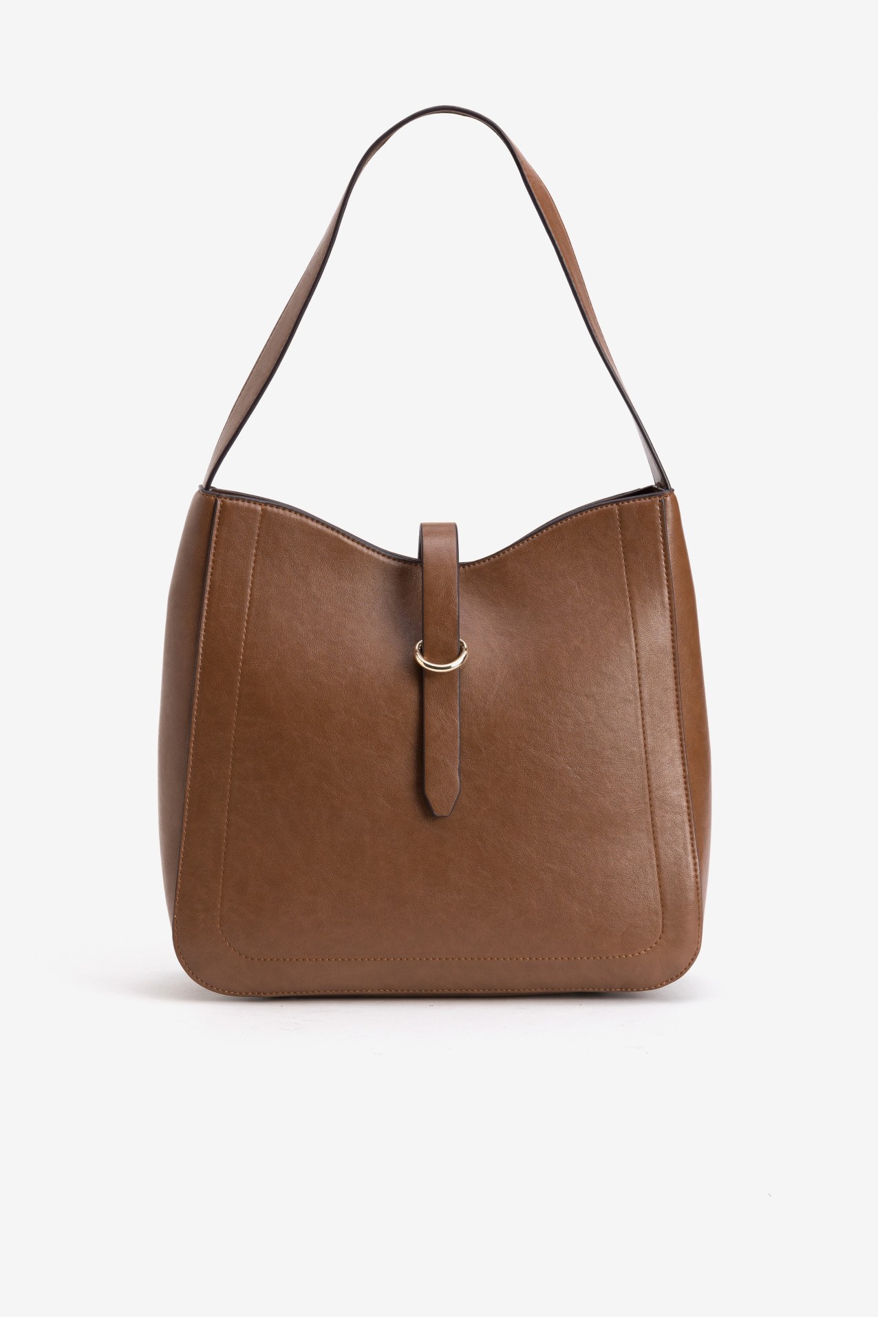 Brown Minimalist Shoulder Bag