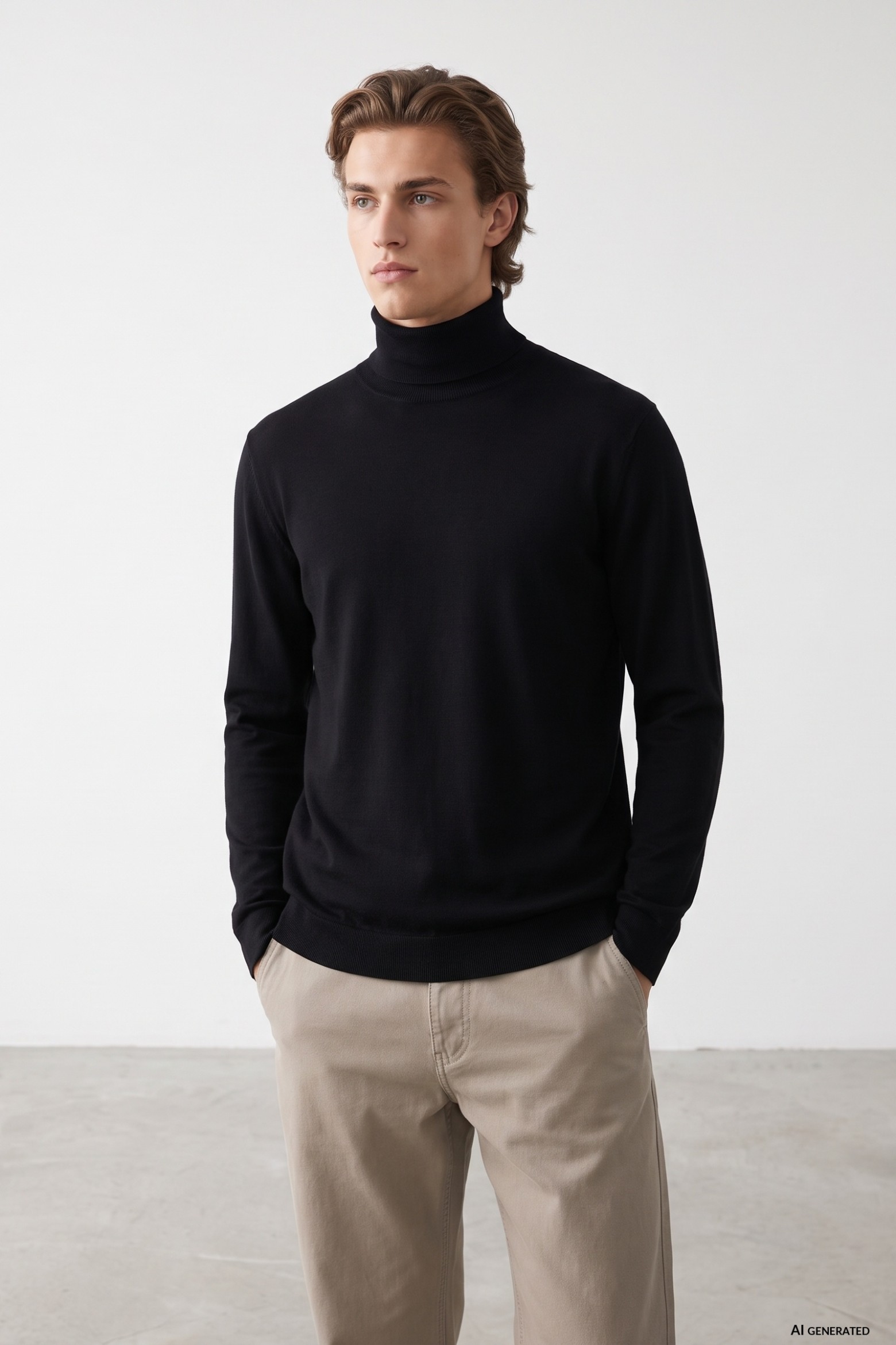 Black Turtleneck Sweater