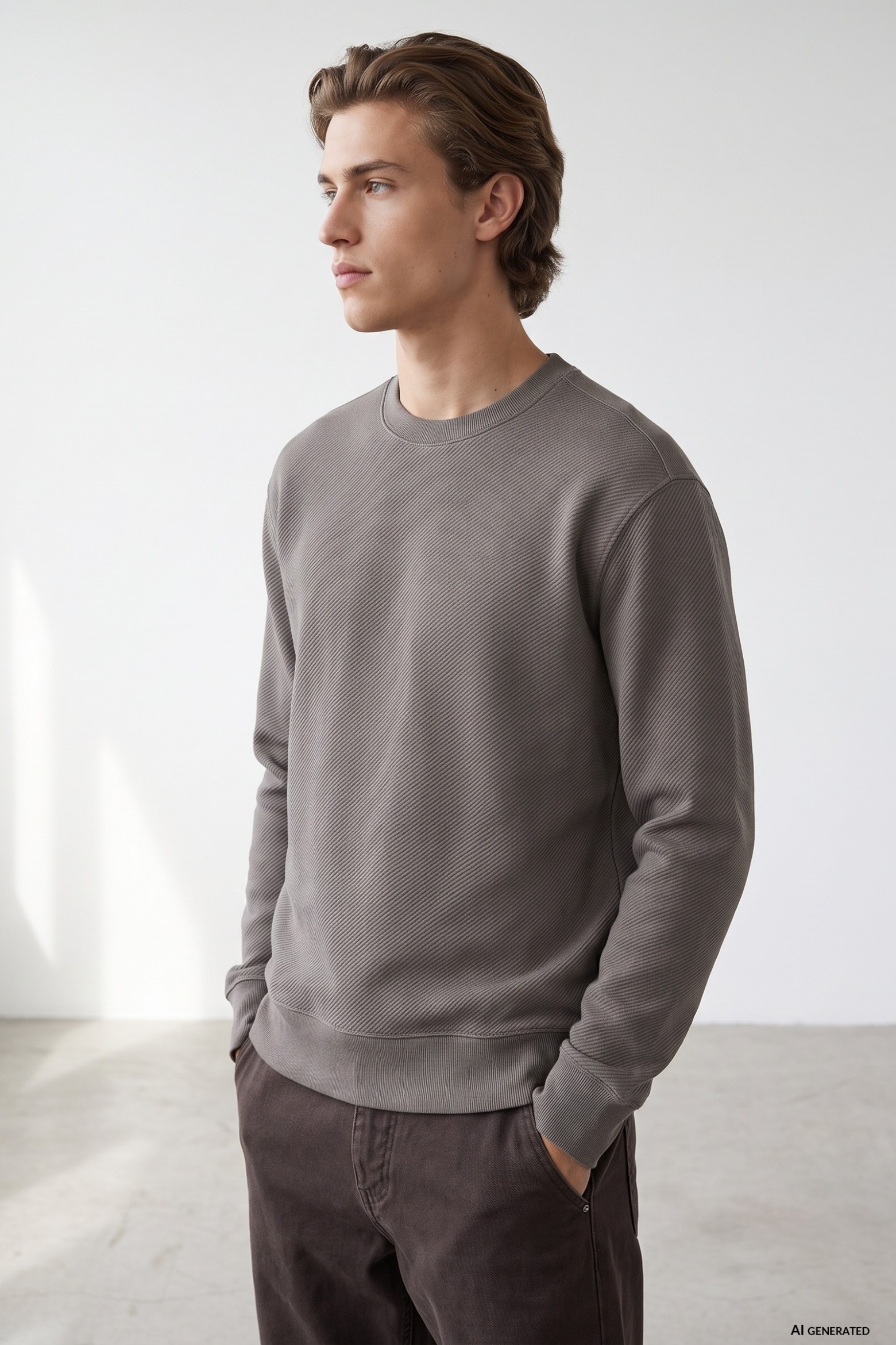 Brown Regular Sweatshirt