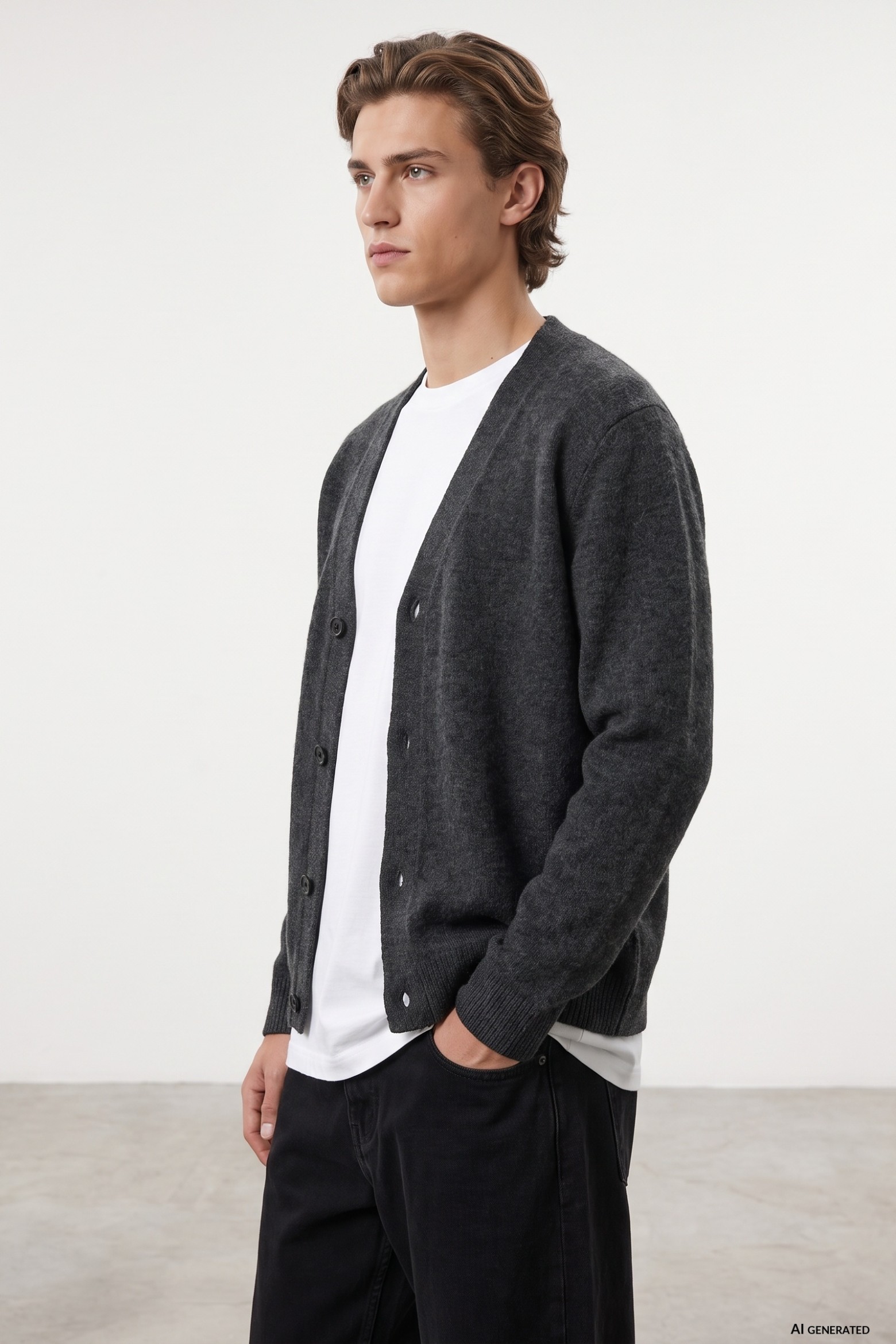 Charcoal Grey Cardigan
