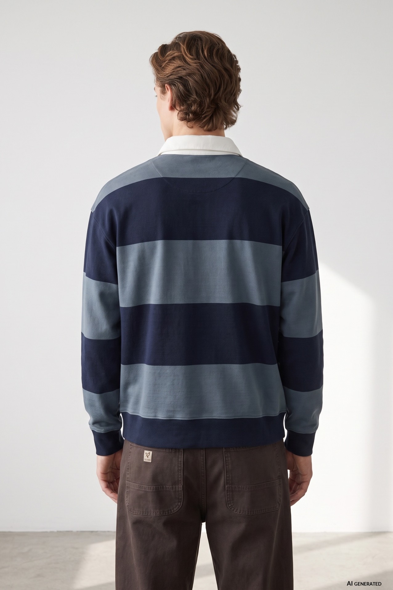 Blue Striped Sweatshirt