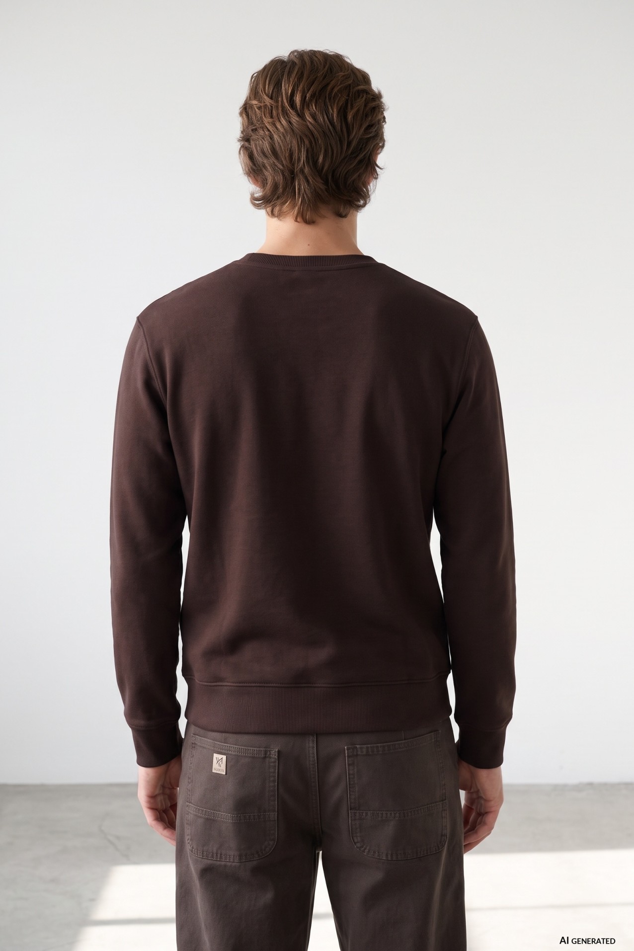 Sudadera marr�n con estampado