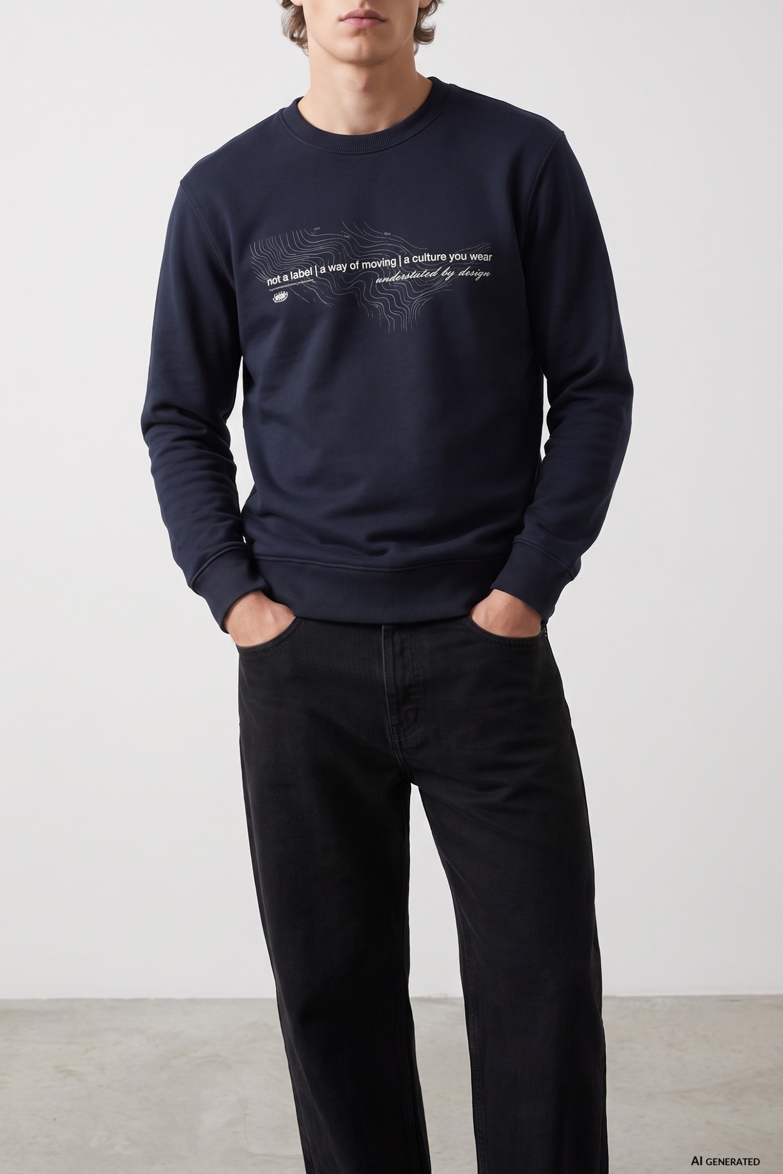 Navy Graphic Sweatshirt
