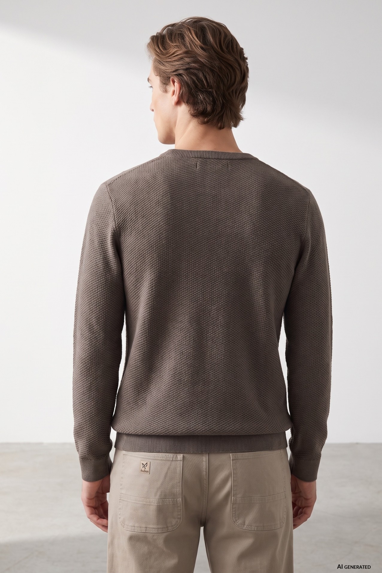 Jersey de punto marr�n