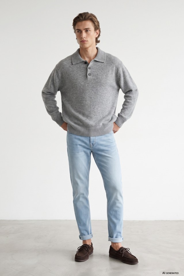 Tapered Light Blue Jeans