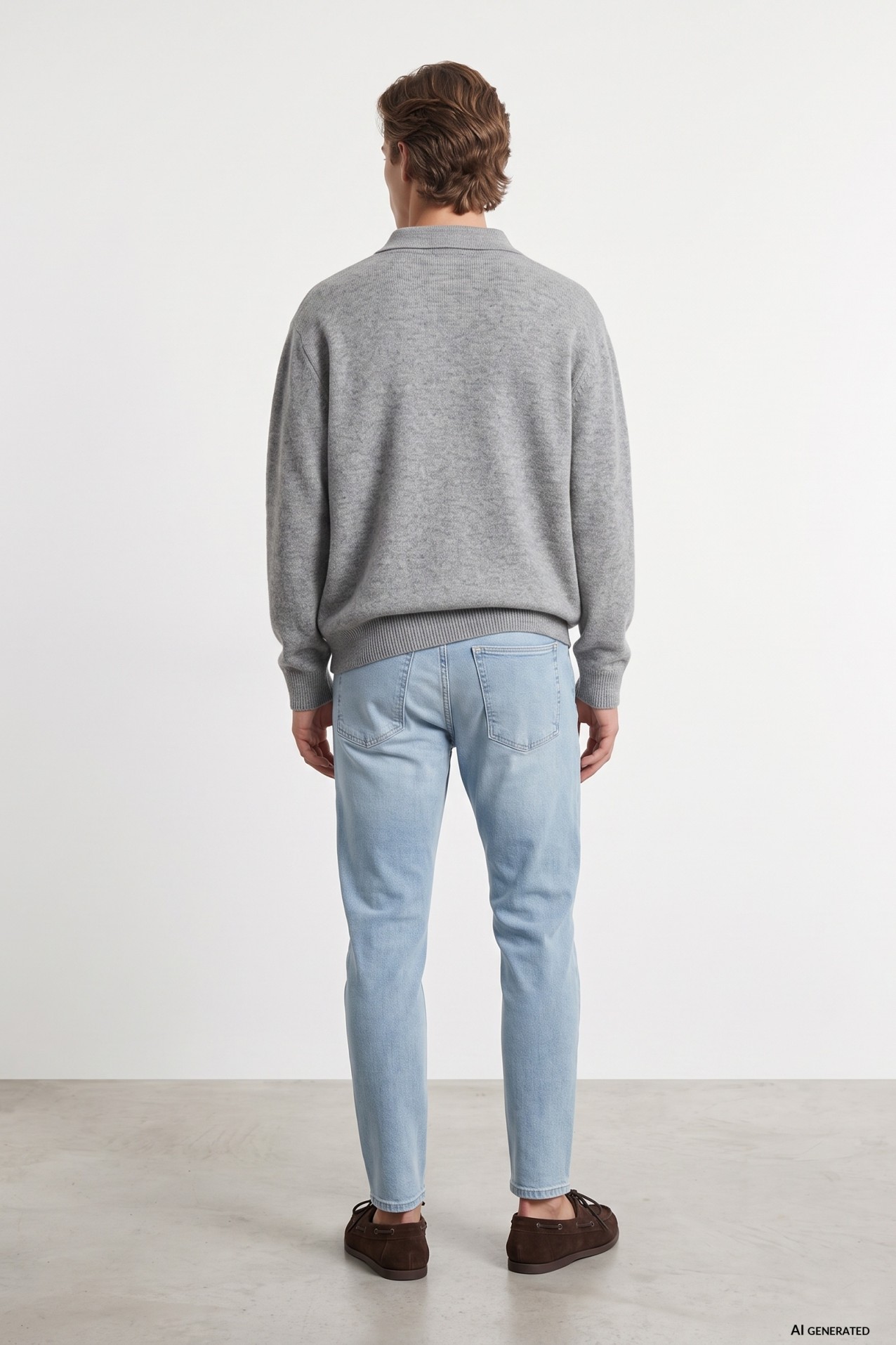 Jeans tapered azul claro