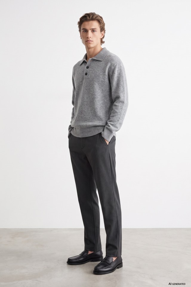Charcoal Chino Trousers