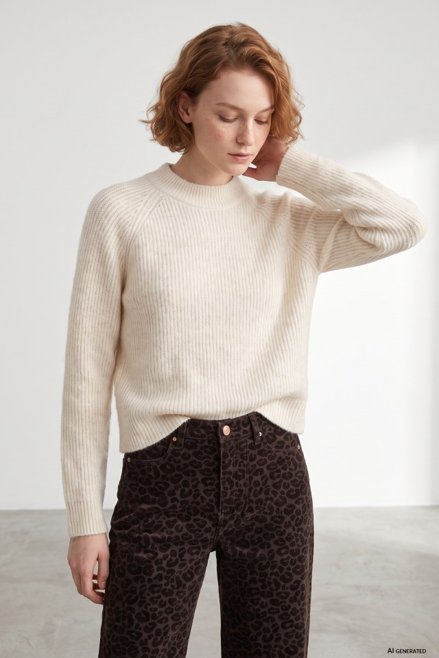 Jersey de punto beige
