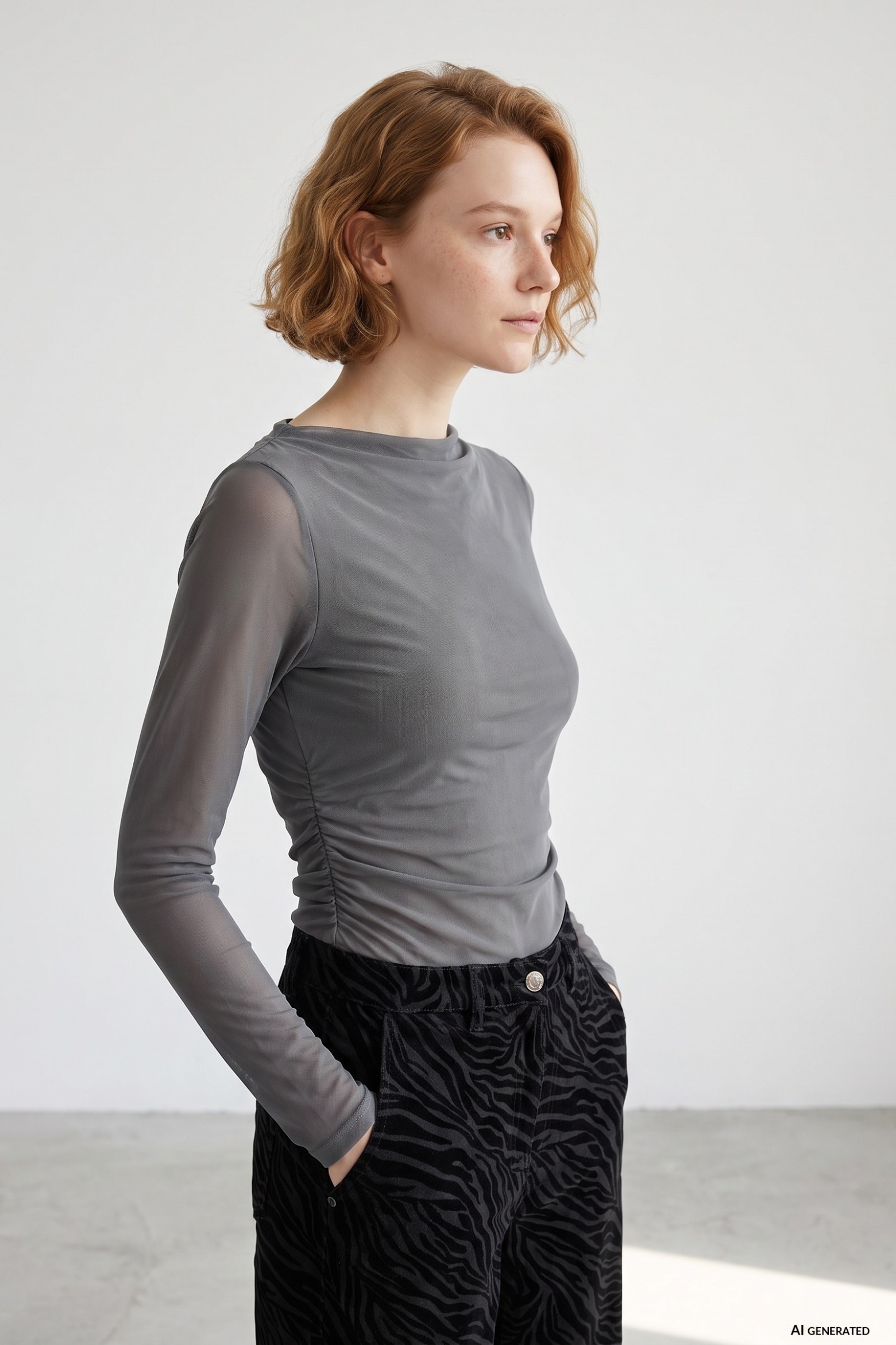 T-shirt gris super slim