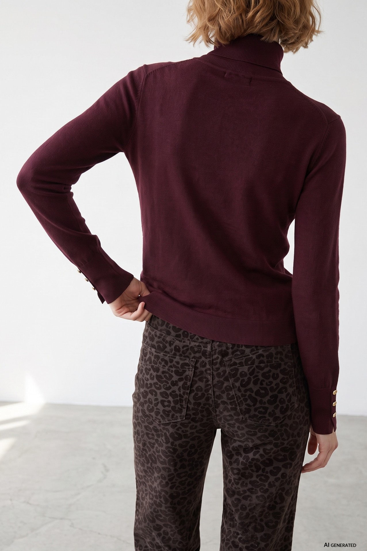 Camisola slim de gola alta