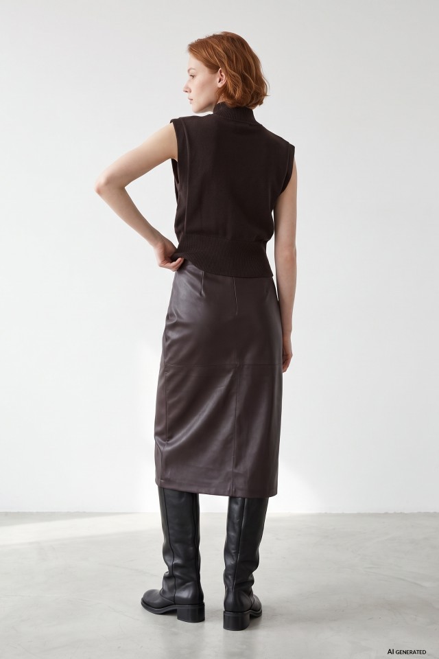 Brown Wrap Midi Skirt Brown Wrap Midi Skirt