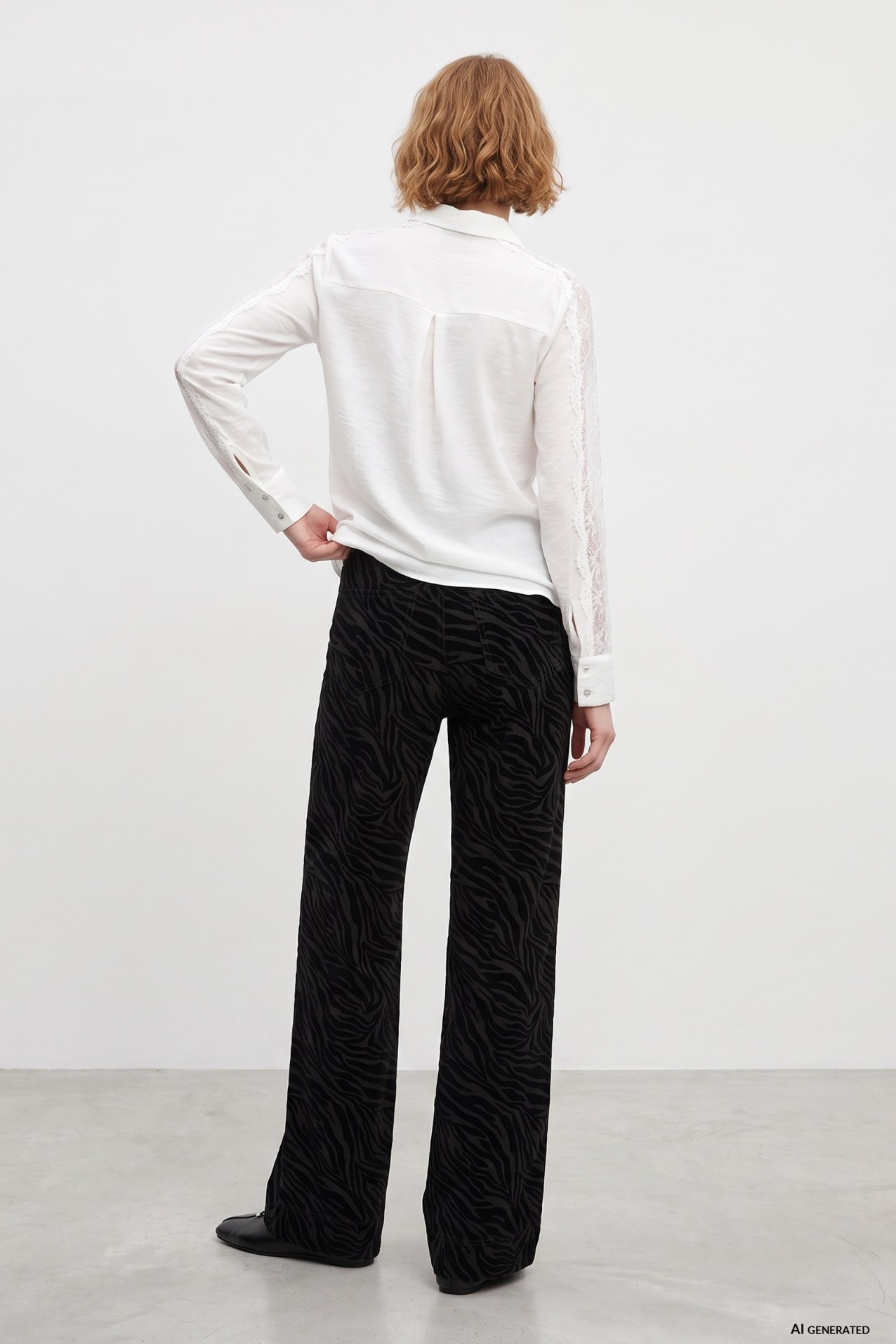 Black Straight Wide Trousers