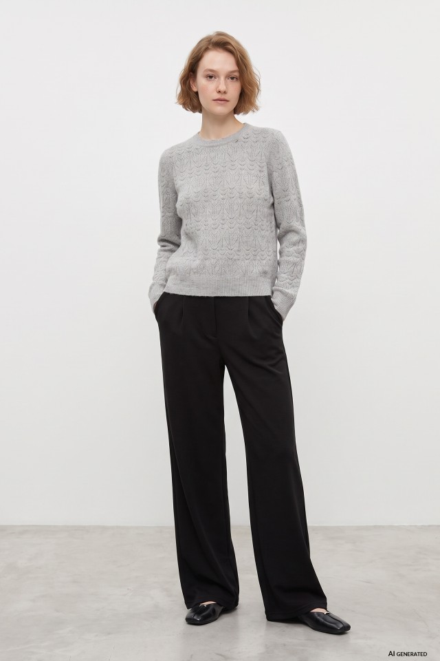 Pantal�n wide leg negro