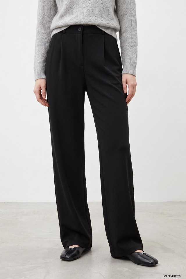 Black Wide-Leg Trousers Black Wide-Leg Trousers