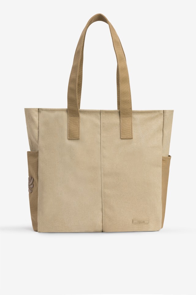 Bolso tote beige minimalista