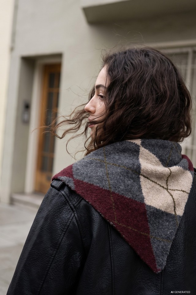 Geometric Triangular Scarf