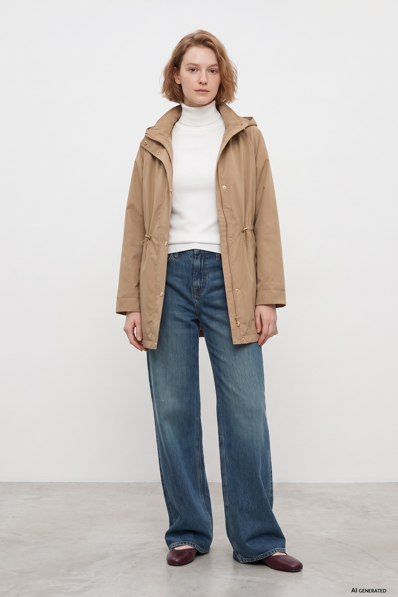 Relaxed Brown Long Coat