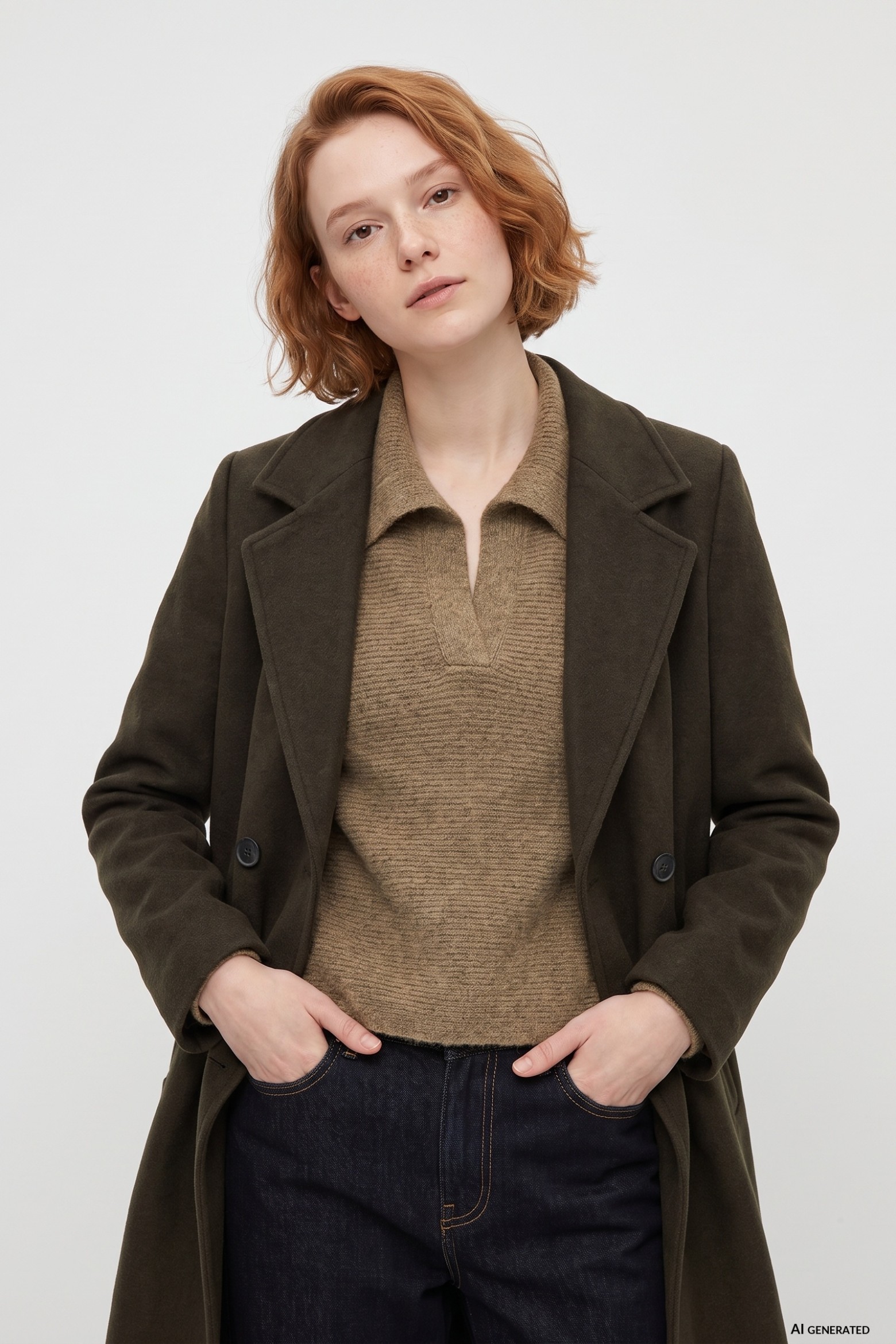 Long Olive Green Coat
