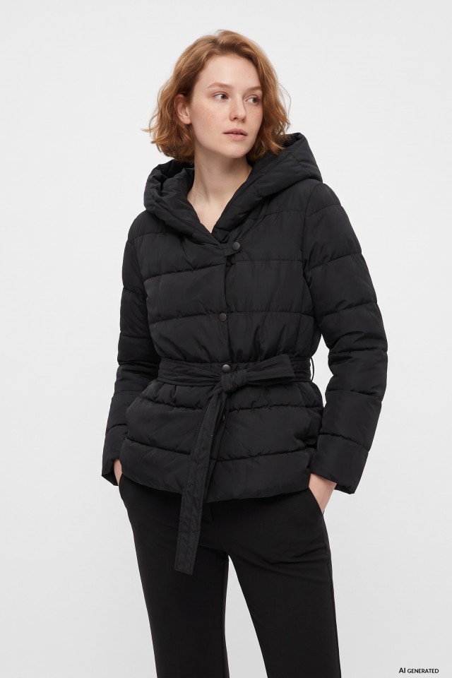 Black Short Puffer Jacket